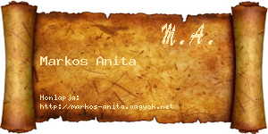 Markos Anita névjegykártya